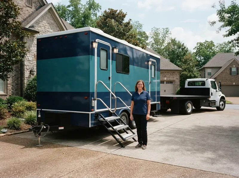 Multi-Stall Luxury Restroom Trailer in Brentwood, TN